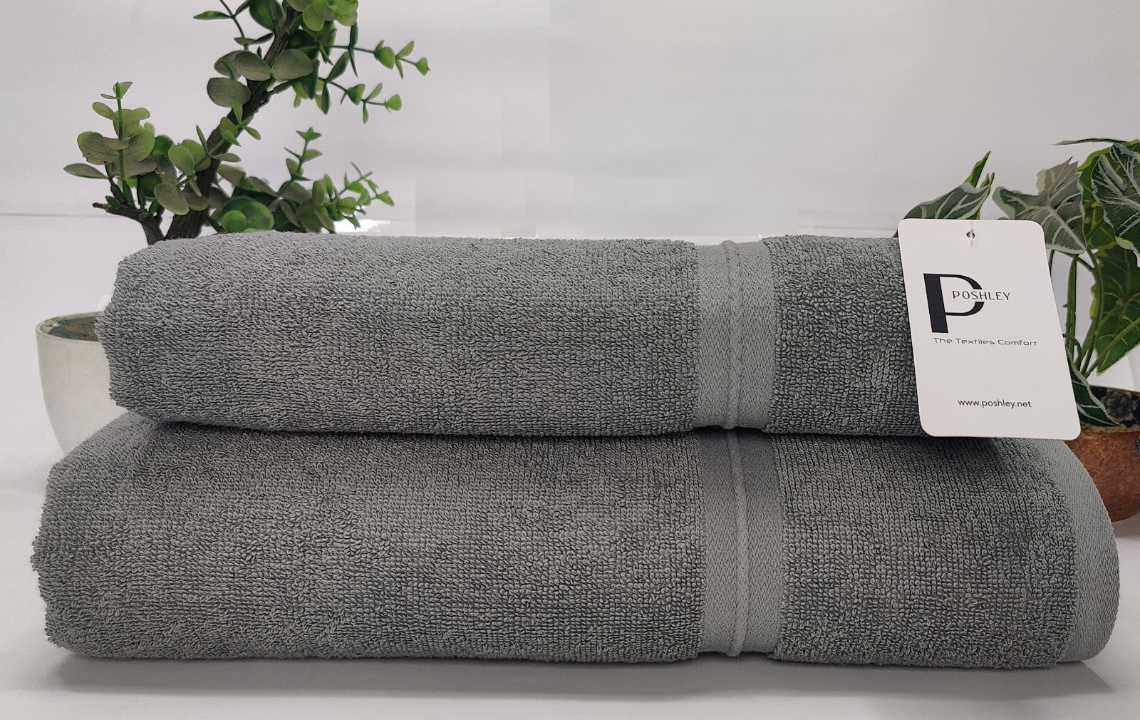 Premium Towel Pack of 2 - Light Grey